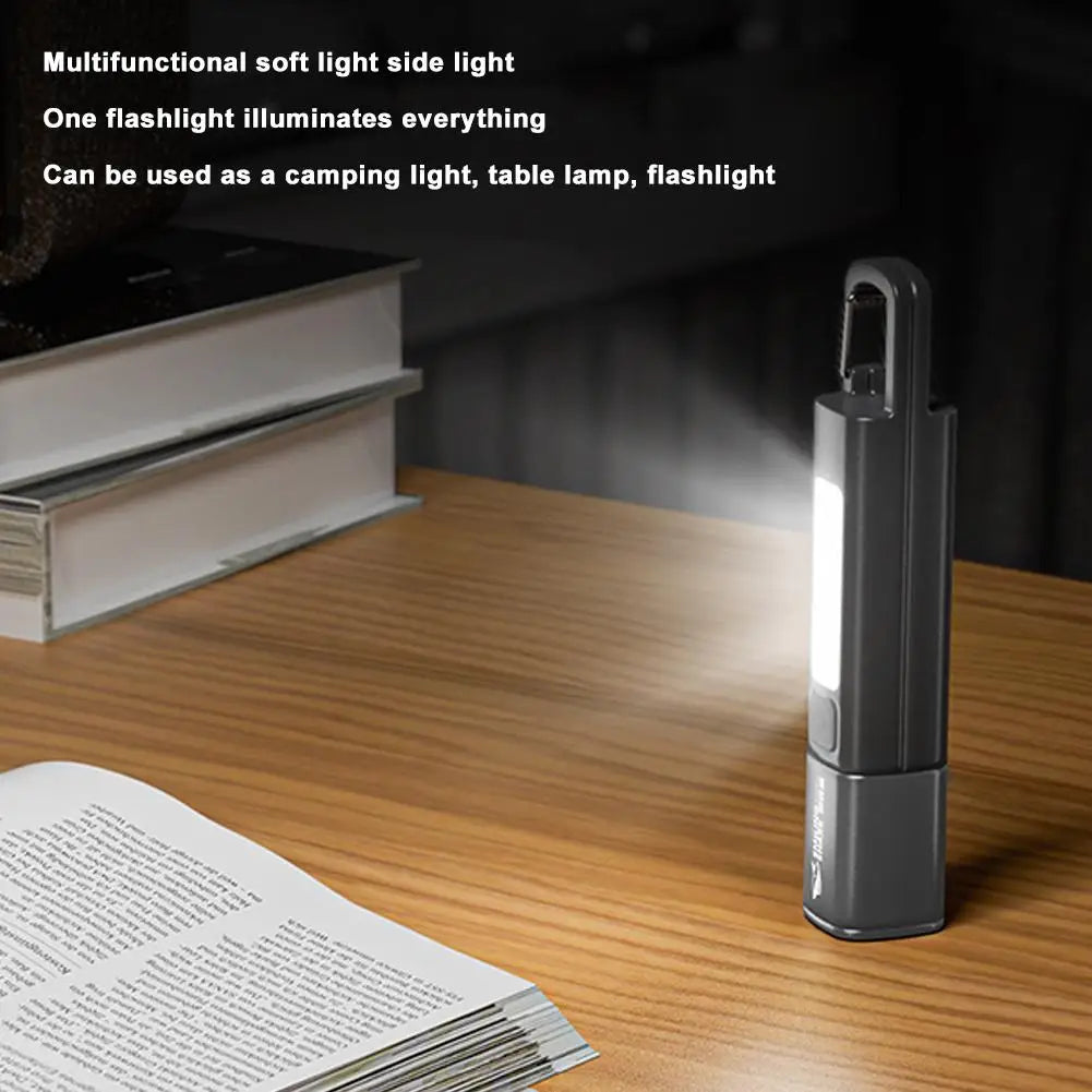 Smiling Shark SD1023 LED Torch Light XPE Super Bright Flashlight with Hook Camping Light USB Rechargeable Zoomable Waterproof Peaceful Pleasures Health and Wellness