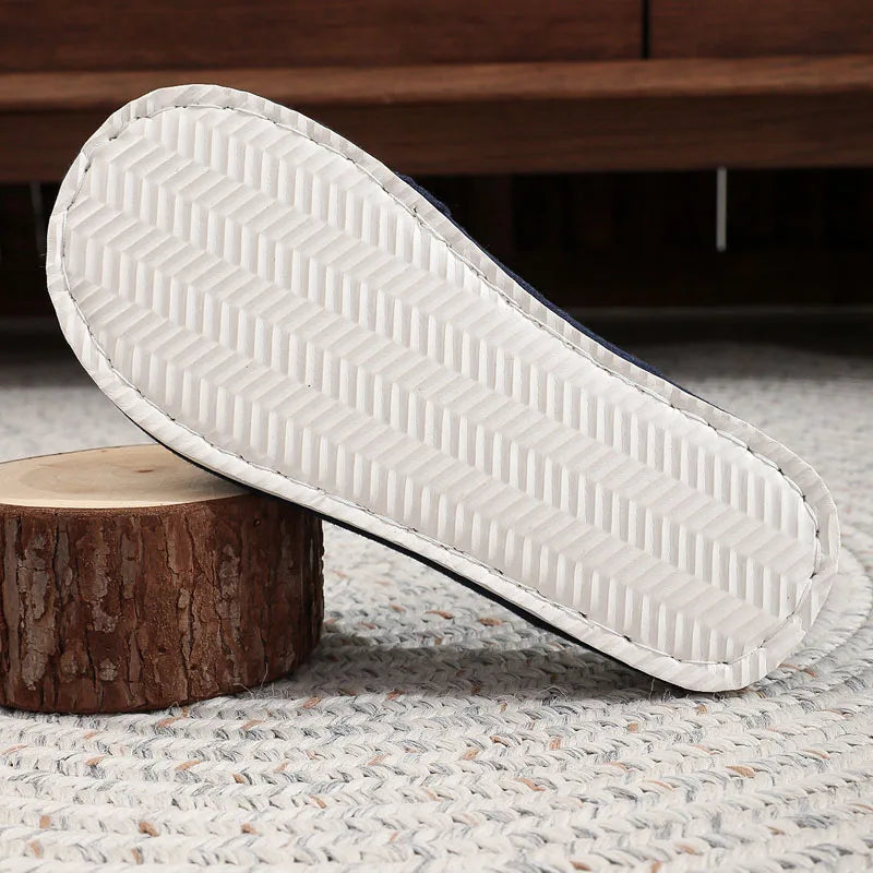 Men's Winter Plush Indoor Slippers – Warm Non-Slip House Shoes