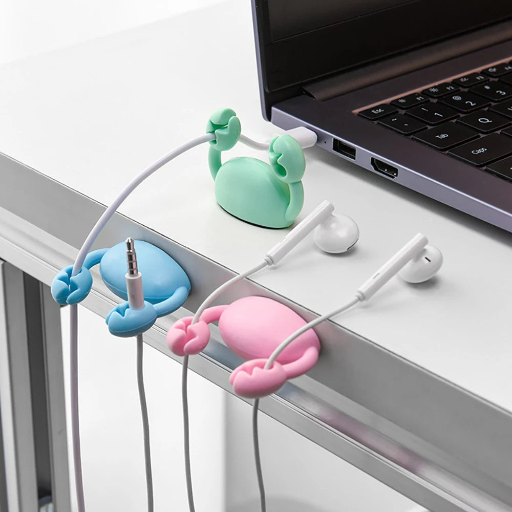 Cartoon Crab Cable Organizer Mobile Charging Holder Storage Bundle