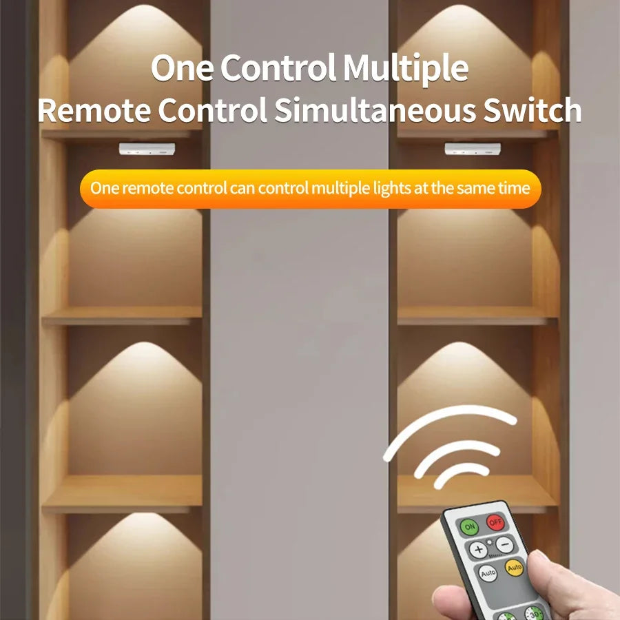 Rechargeable LED Motion Sensor Cabinet Light – Remote & Timer