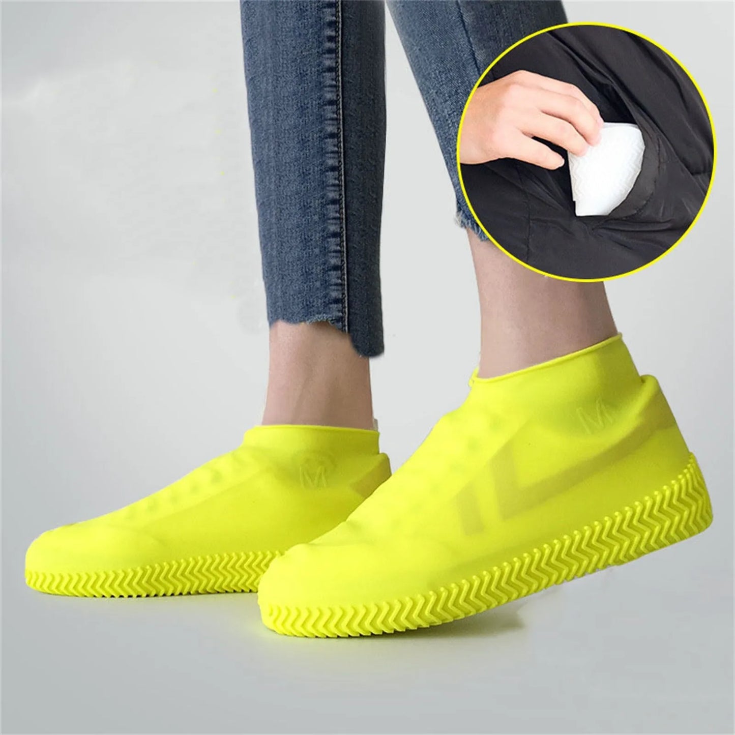 Silicone Waterproof Rain Shoe Covers | Reusable Non-Slip Overshoes