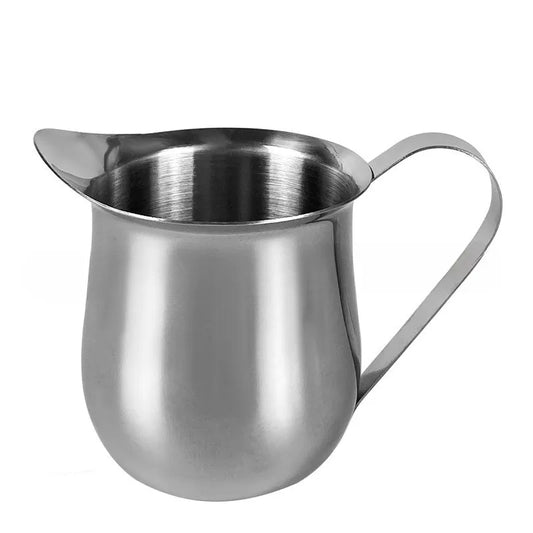 New Coffee Milk Frothing Pitcher Cup Stainless Steel Espresso Creamer Pitchers Ounce Measuring Cup with Pouring Spout Coffeeware Peaceful Pleasures Health and Wellness