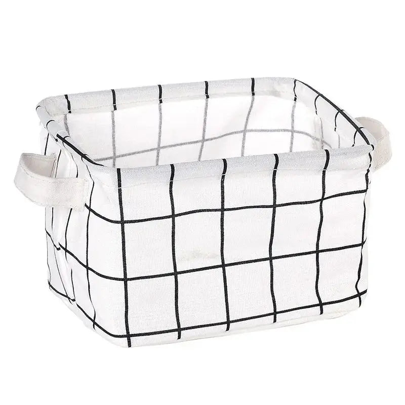 Linen Desktop Storage Basket Sundries Toy Storage Box Laundry Basket Underwear Cosmetic Organizer Office Stationery Organizer Peaceful Pleasures Health and Wellness
