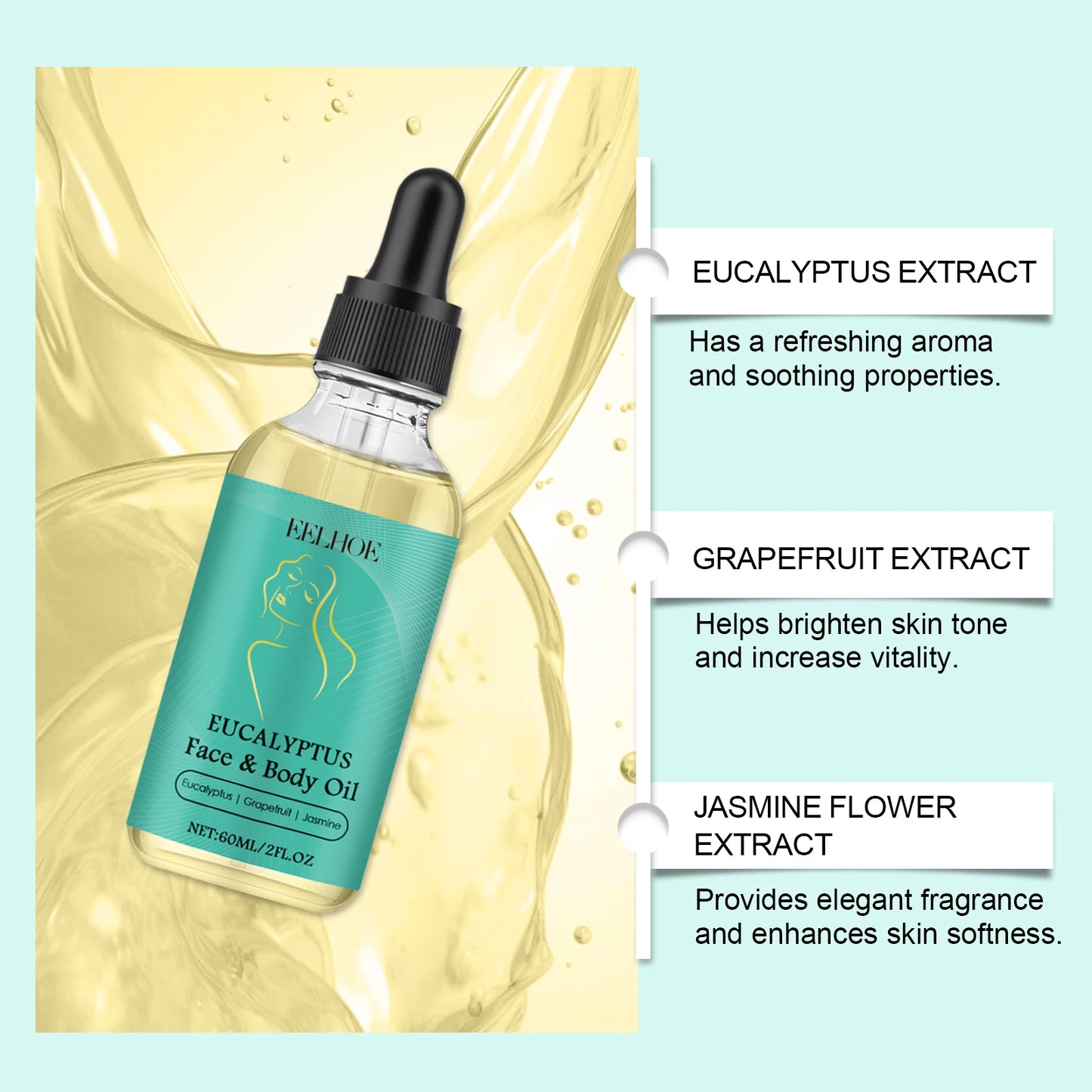 Nourishing Body & Hair Oil – Eucalyptus, Grapefruit & Vitamin E
