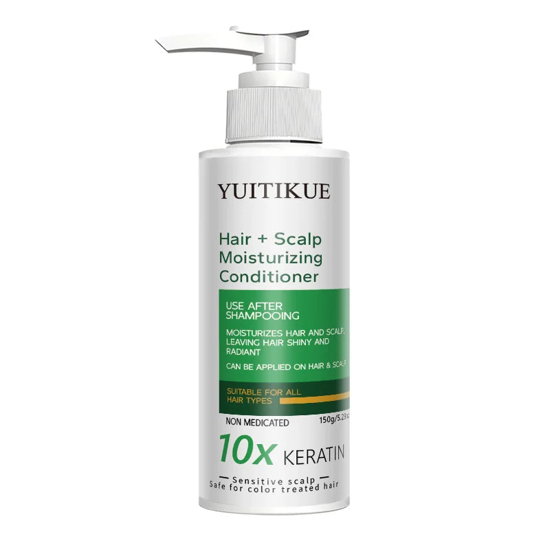 YUITIKUE 10x Keratin Hair + Scalp Moisturizing Conditioner | For Shiny, Radiant Hair | Safe For Sensitive & Color-Treated Hair Peaceful Pleasures Health and Wellness 150g