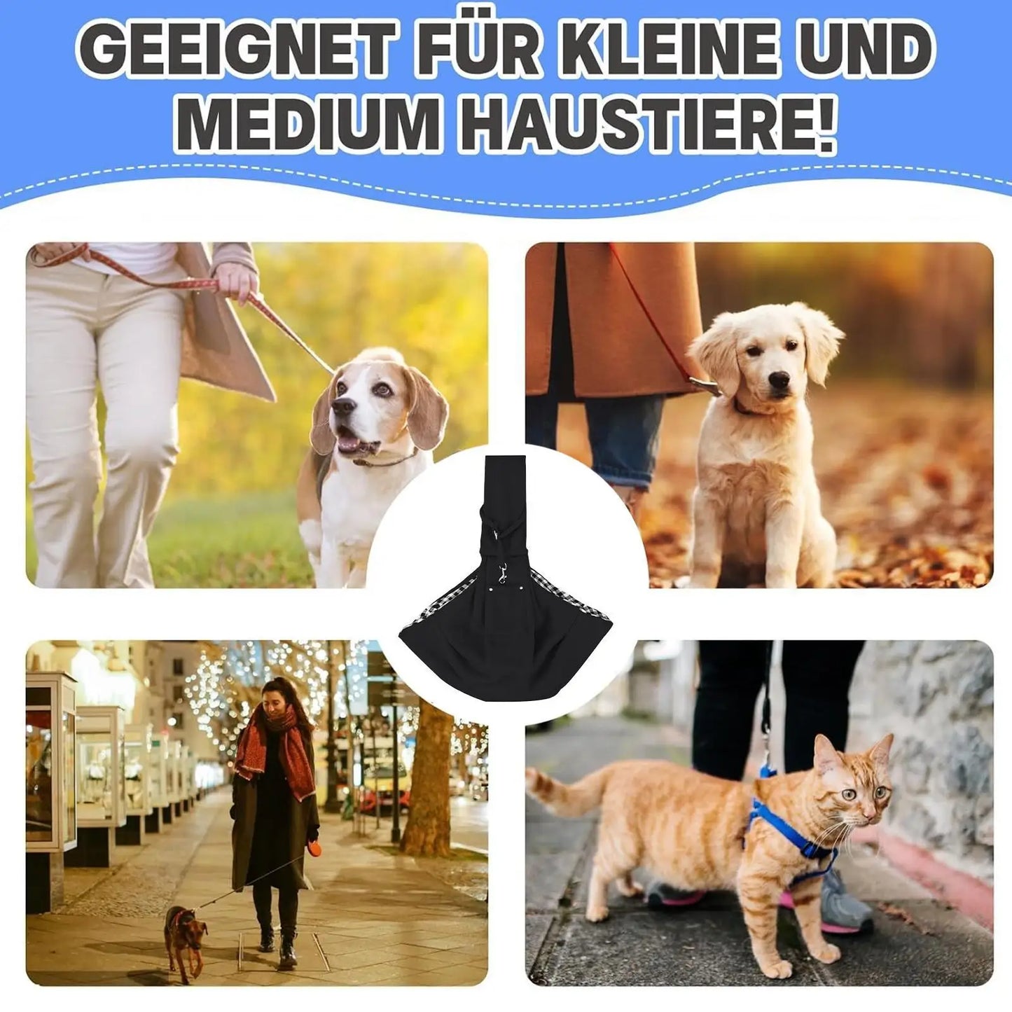 Hands-Free Pet Carrier Sling Bag | Dogs & Cats up to 7.5kg