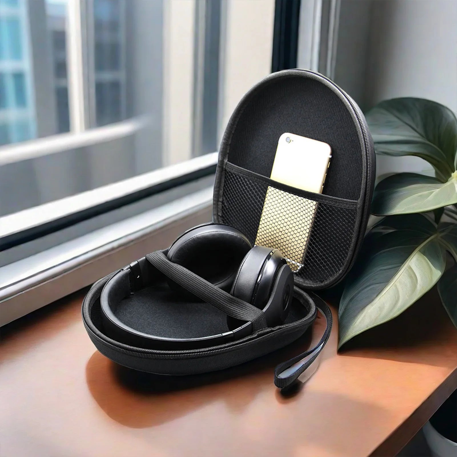 Shockproof Headphone Storage Bag Headset Pouch Headphone Container Travel Supplies for Outdoor Activity Headphone Carrying Peaceful Pleasures Health and Wellness