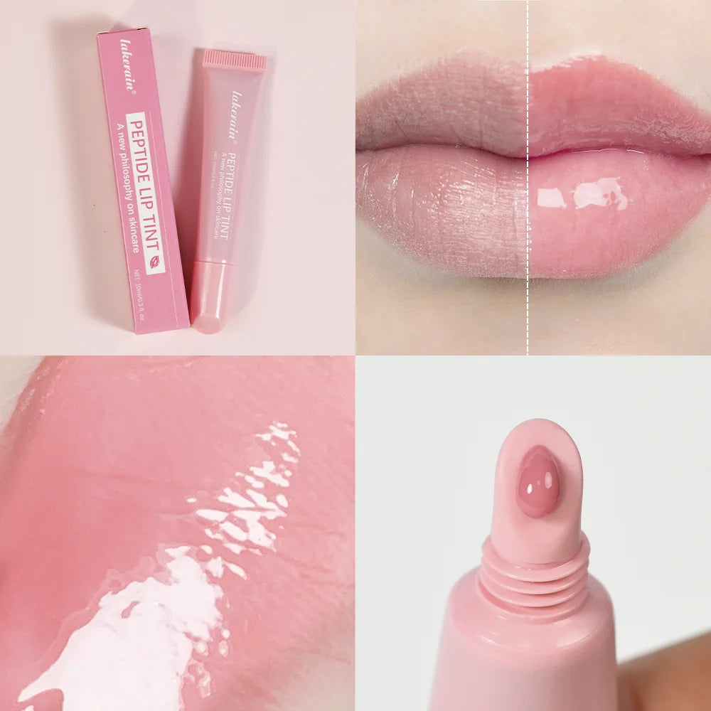 4pcs Mirror Lip Glaze Moisturizes Jelly Lip Enrichment Oil Lasting Water Light Glass Lip Oil Remove Line Lip Protection Serum Peaceful Pleasures Health and Wellness
