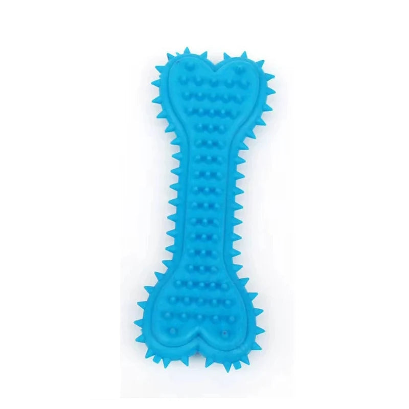 Dog Bone Rubber Chew Toy | Teeth Cleaning & Training Stick