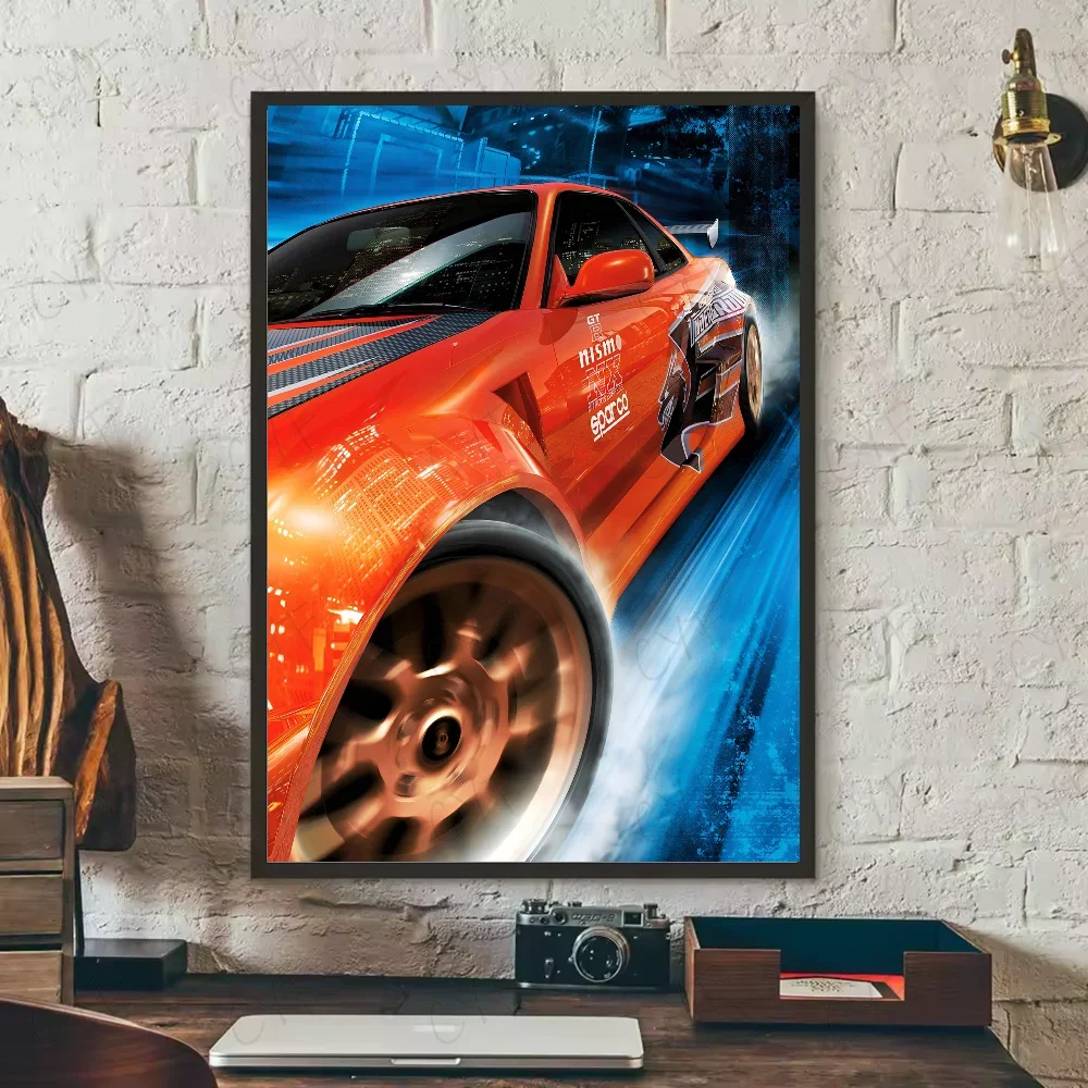 Poster classic movie F-Fast and Furious Poster HD art sticky wall waterproof home living room bedroom bar aesthetic decor Peaceful Pleasures Health and Wellness z4 55x75cm