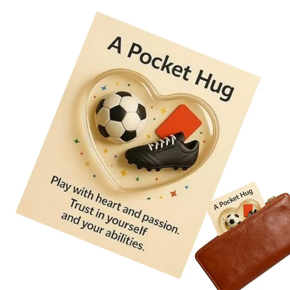 Pocket Sports Hug Pocket Motivational Keepsake Ball Sports Motivational Cards For Players Athletes Team Managers Fans Collectors Peaceful Pleasures Health and Wellness E China Mainland