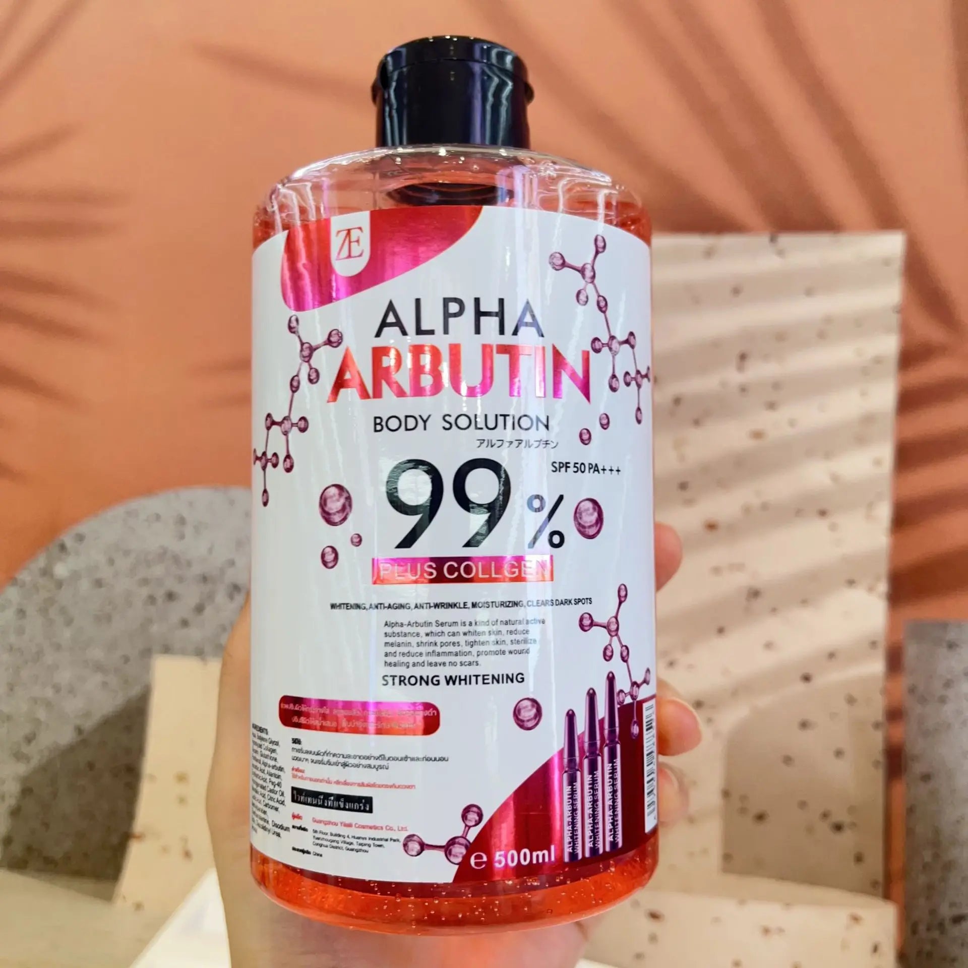 Alpha Arbutin Serum AHA Keeps Face And Body Serum Smooth Brightening Moisturizing Improving Dullness Dark Skin Beauty Care Cream Peaceful Pleasures Health and Wellness 500ml Arbutin