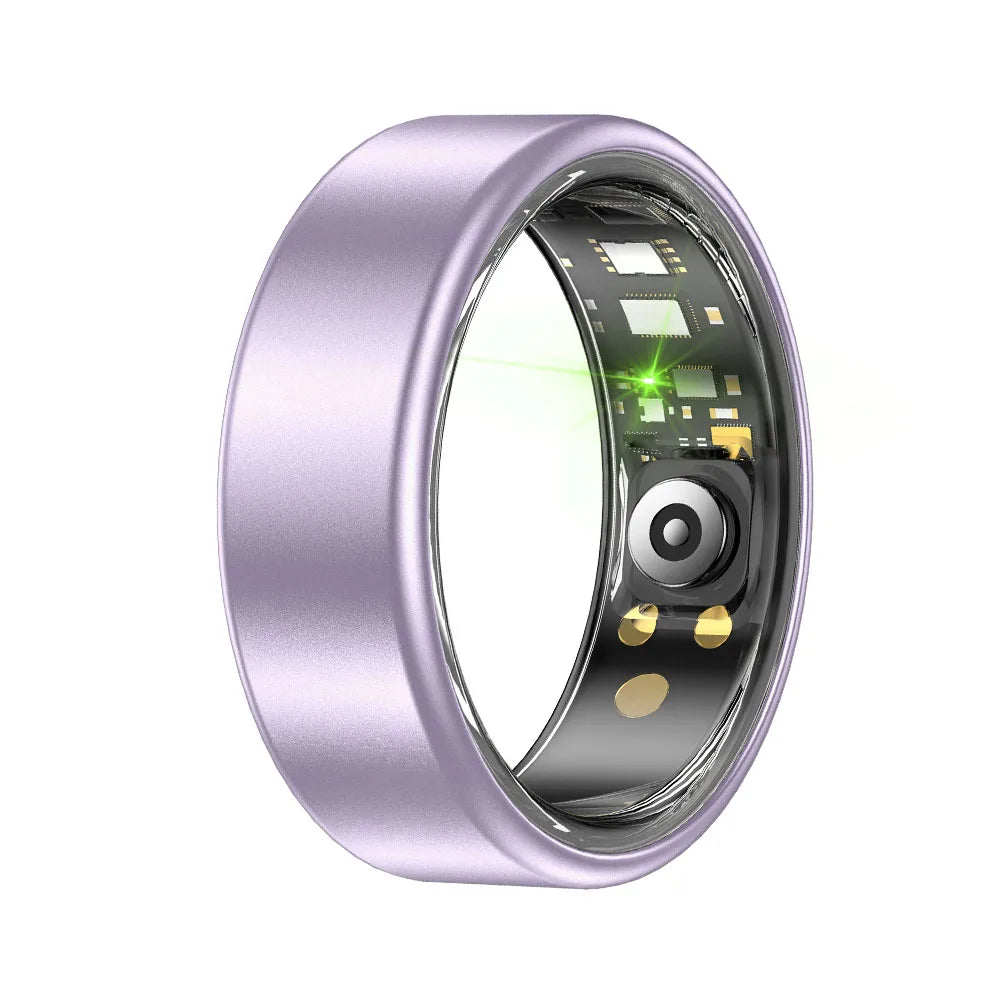 R09 Smart Ring Men Women with Charging Case,Heart Rate Blood Oxygen Monitor, IP68 & 5ATM Waterproof For Android iOS Holiday Gift Peaceful Pleasures Health and Wellness Purple 11