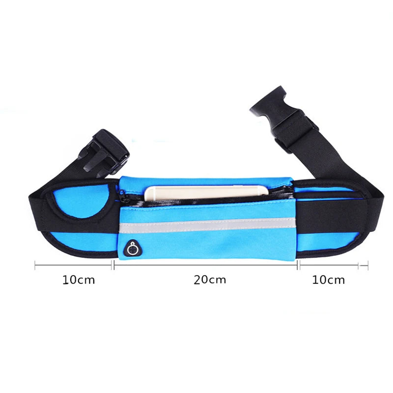 Sports Waist Bag - Waterproof Snug-fitting Shock-absorbing Running Gadget - Water Bottle Holder Mobile Phone Bag Peaceful Pleasures Health and Wellness