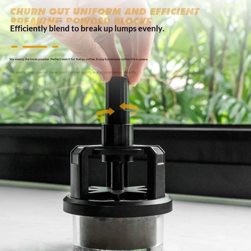 51/53/58mm Rotary Needle Powder Distributor Magnetic Coffee Tamper Needle Coffee Powder Disperser Anti-slip Loose Powder Needle Peaceful Pleasures Health and Wellness