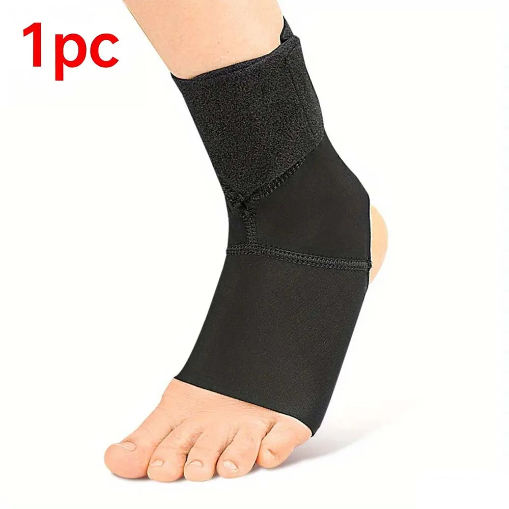 1pc Compression Ankle Support Sleeve Adjustable Elastic Ankle Brace for Basketball Running Fitness Anti-Sprain Peaceful Pleasures Health and Wellness 1pc Left