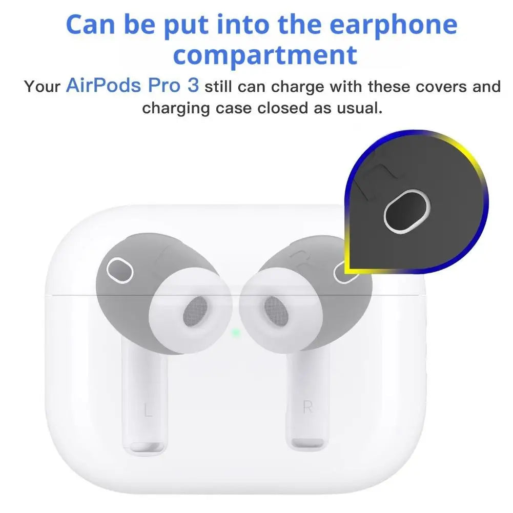 Silicone Ear Tips for AirPods Pro 3 – Anti-Slip Sport Fit