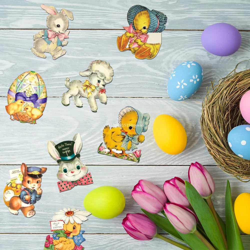 25Pcs/Set Cute Easter Bunny Eggs Stickers for Planner, Journal, Scrapbook, Phone and Laptop, DIY Card Making Craft Decoration Peaceful Pleasures Health and Wellness
