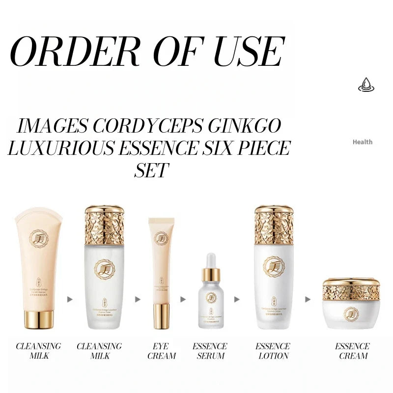 Cordyceps & Ginkgo Essence 6-Piece Skincare Set | Niacinamide