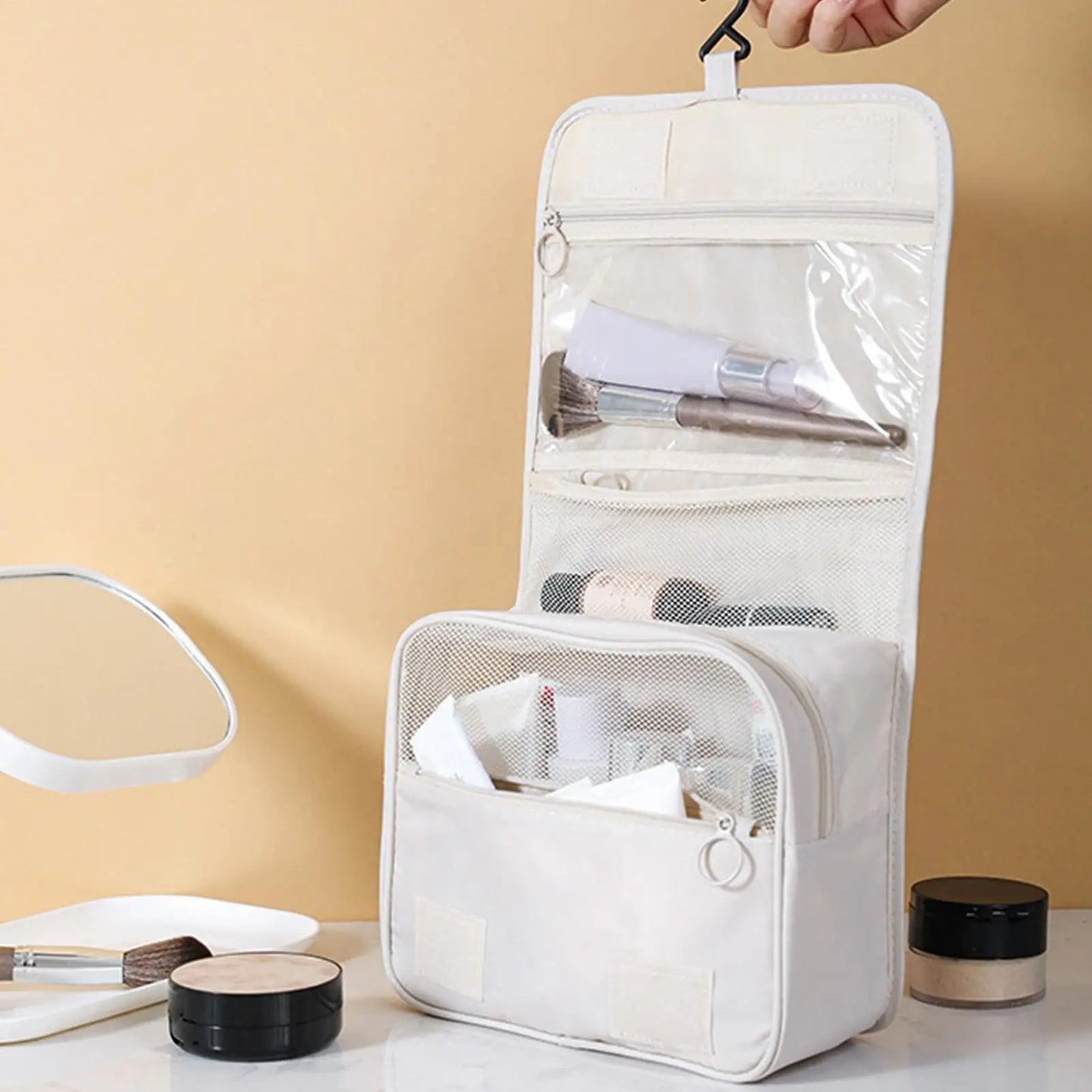 Large Waterproof Travel Toiletry & Makeup Organizer Bag