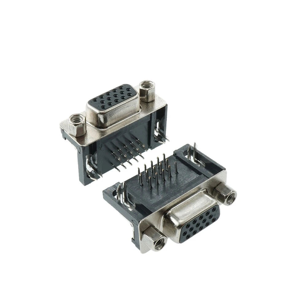 5PCS DB15 DR15 3Rows Parallel Port 15 Pin D Sub Female Male 15 Way PCB 90 Degree Connector DB15 Socket Plug VGA Adapter Peaceful Pleasures Health and Wellness