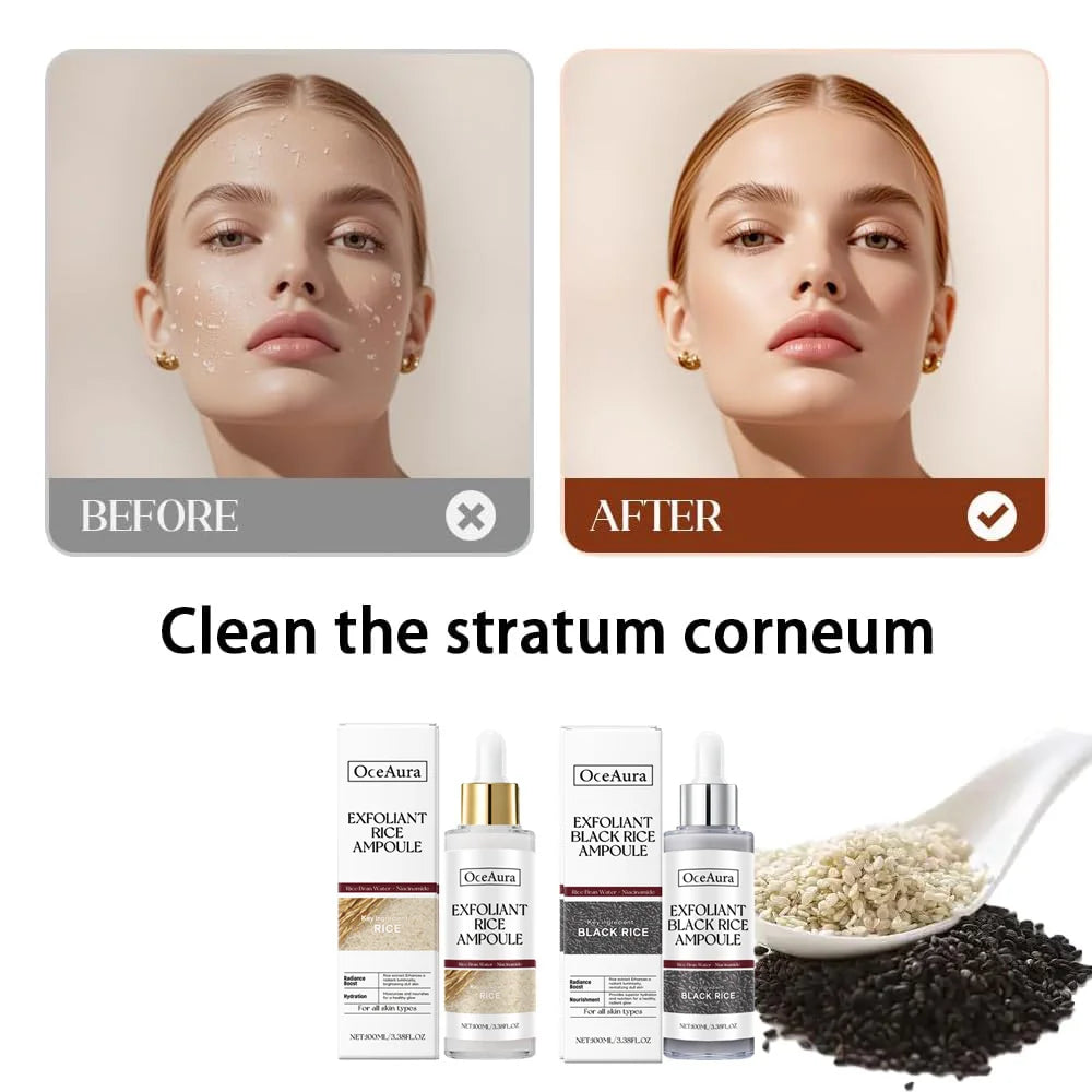 OceAura Rice Exfoliating Ampoule Set | Pore & Glow Serum