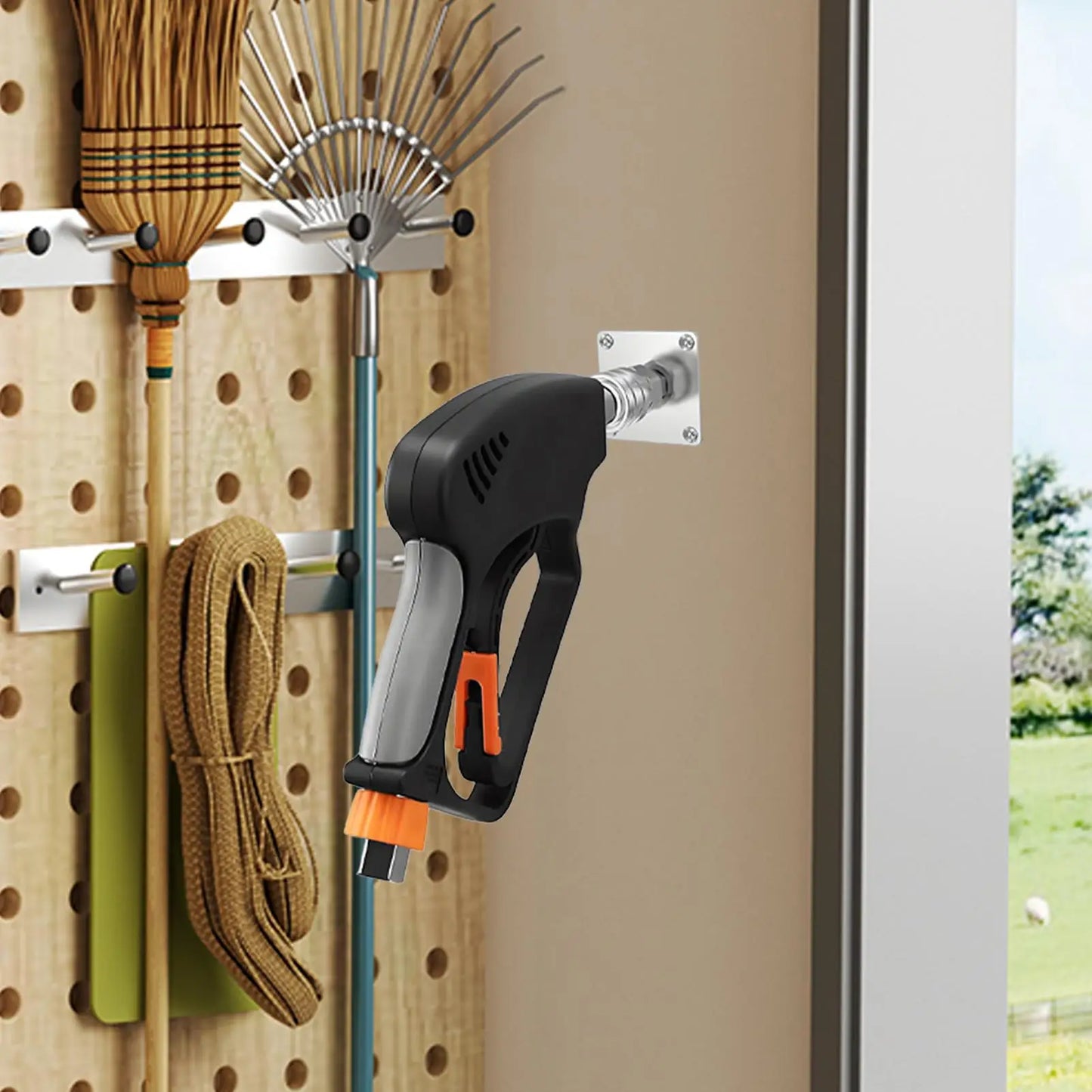 Pressure Washer Wall Mount Rack & Foam Cannon Holder 4-Pack