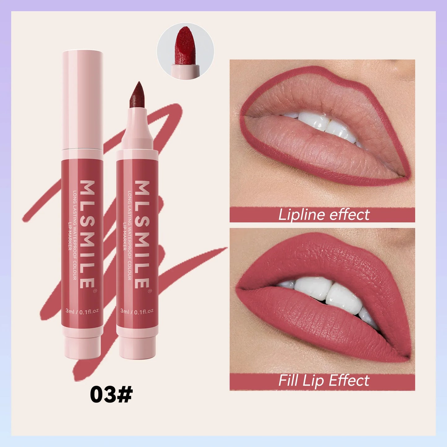 Nude Brown Matte Lip Liner Pen – Waterproof & Long-Lasting