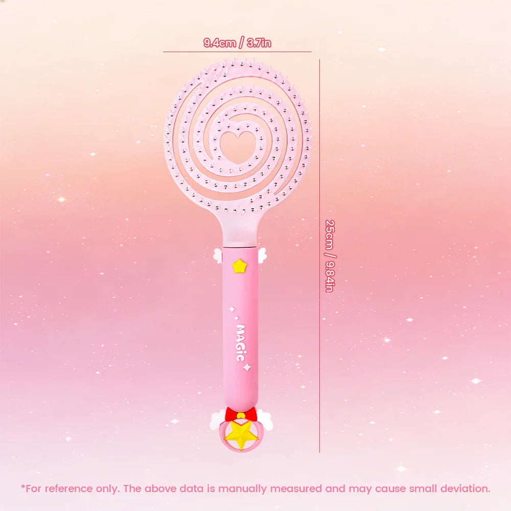 Magic Star Wand Spiral Hollow Comb – Flexible Bristles, 3 Colors