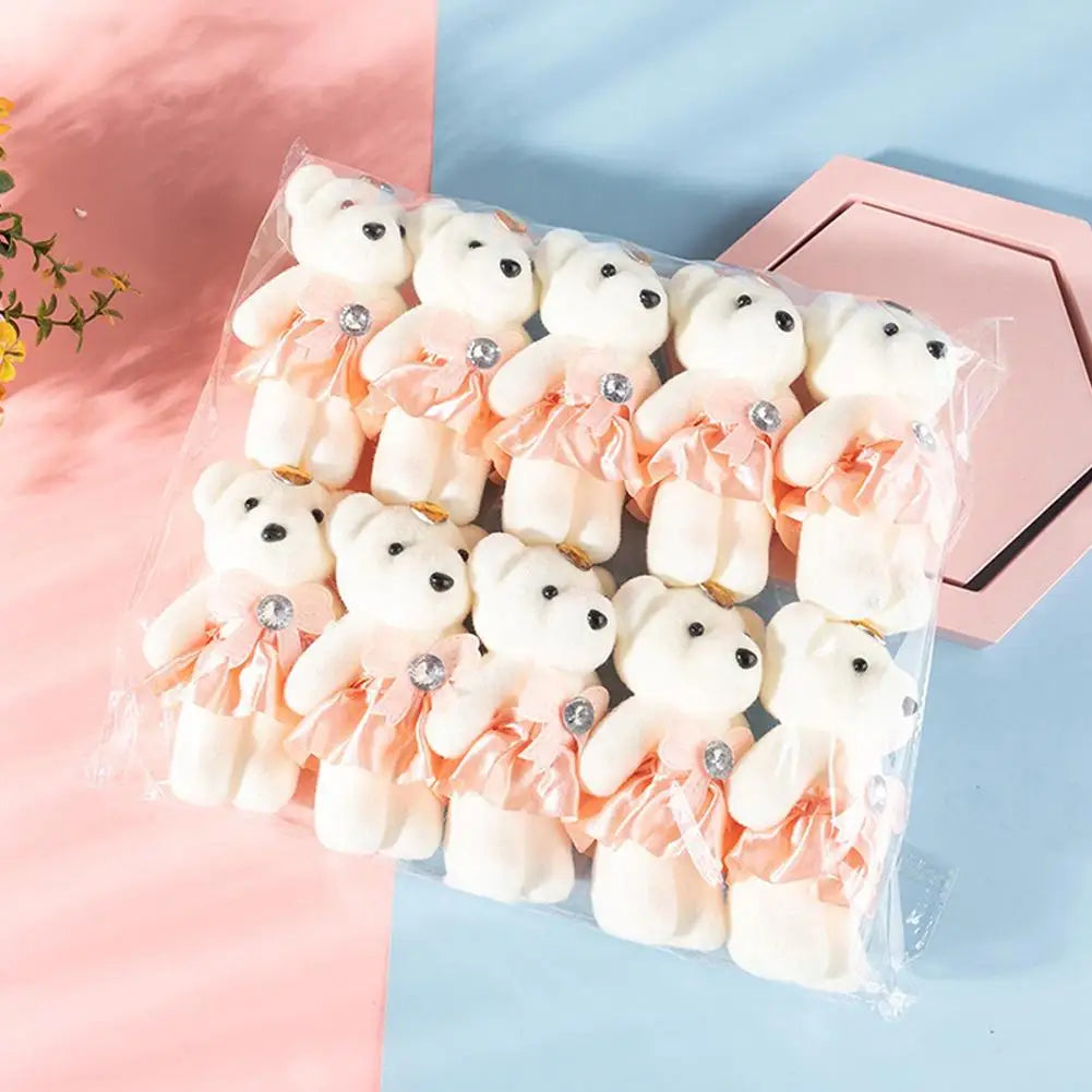 10pcs Diamond Ice Cream Teddy Bear Bouquet | Gift & Home Decor