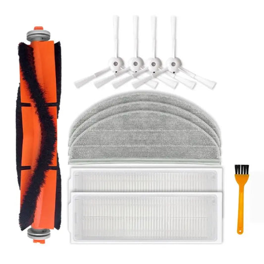 A36T-11 PCS Main Side Brush Filter Mop Cloth For Xiaomi Mijia MJSTP/MJST1S Robot Vacuum Cleaner Parts Accessories Peaceful Pleasures Health and Wellness as shown