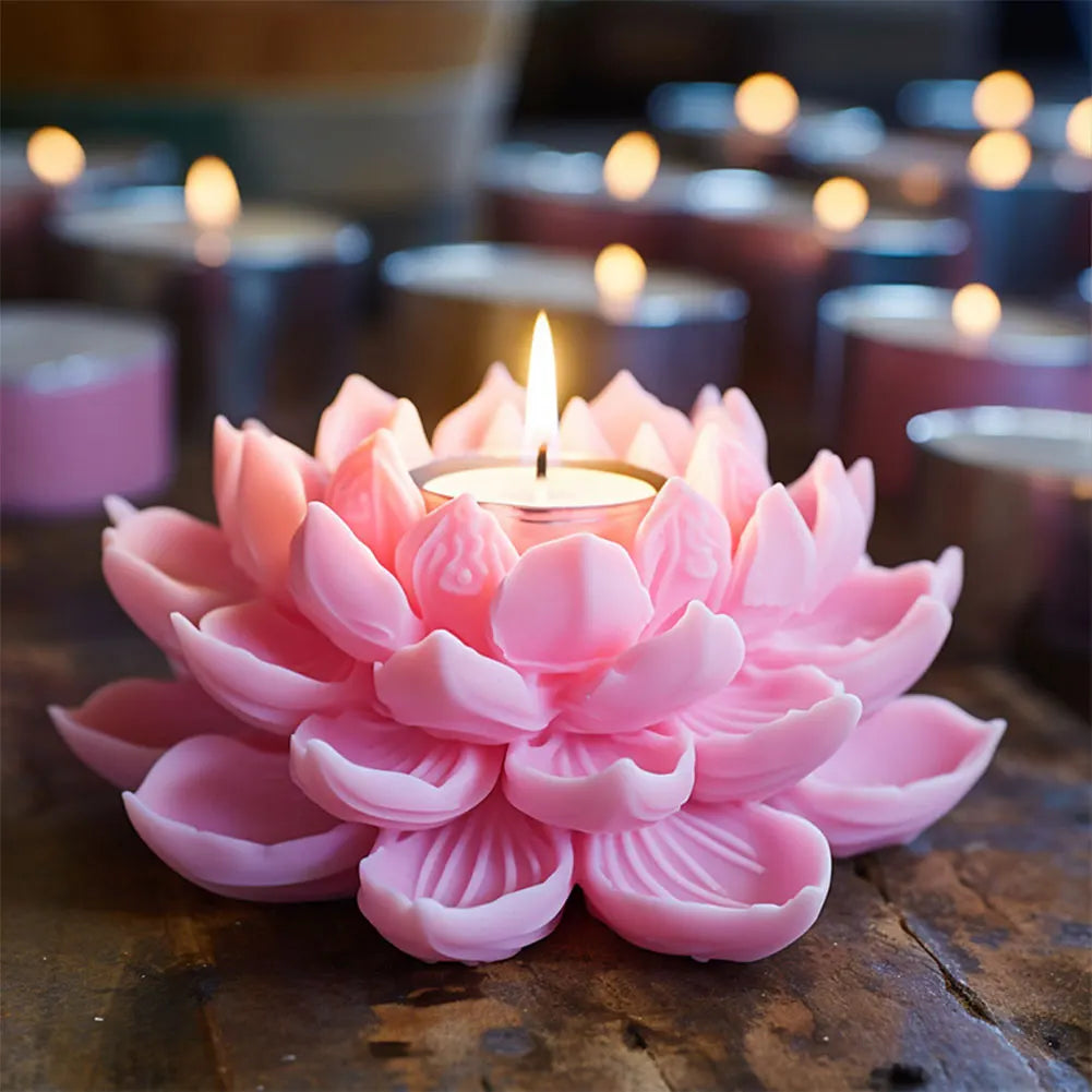 3D Lotus Flower Silicone Mold — Candle, Cake & Crafts Craft Supplies Peaceful Pleasures Health and Wellness