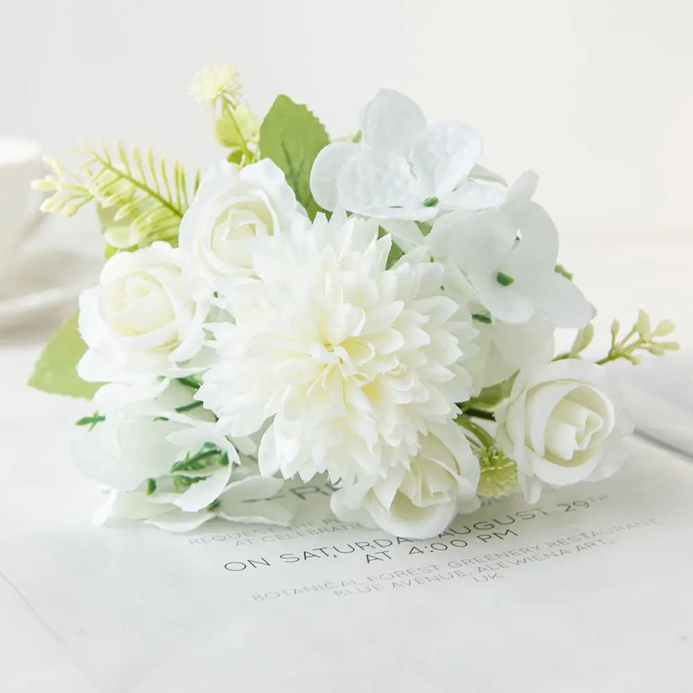 Artificial Silk Rose Bouquet for Wedding & Home Decor