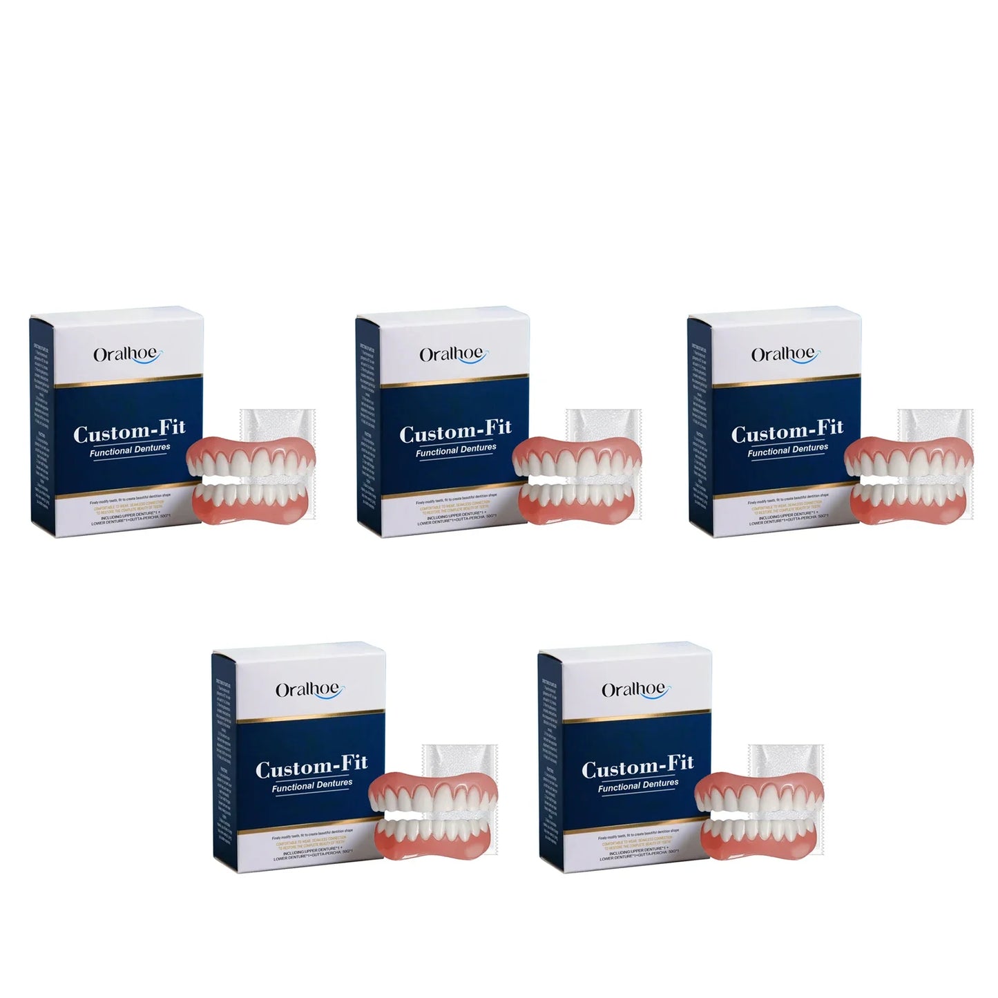 Oralhoe Soft Silicone Denture Reline Kit – Upper & Lower Set