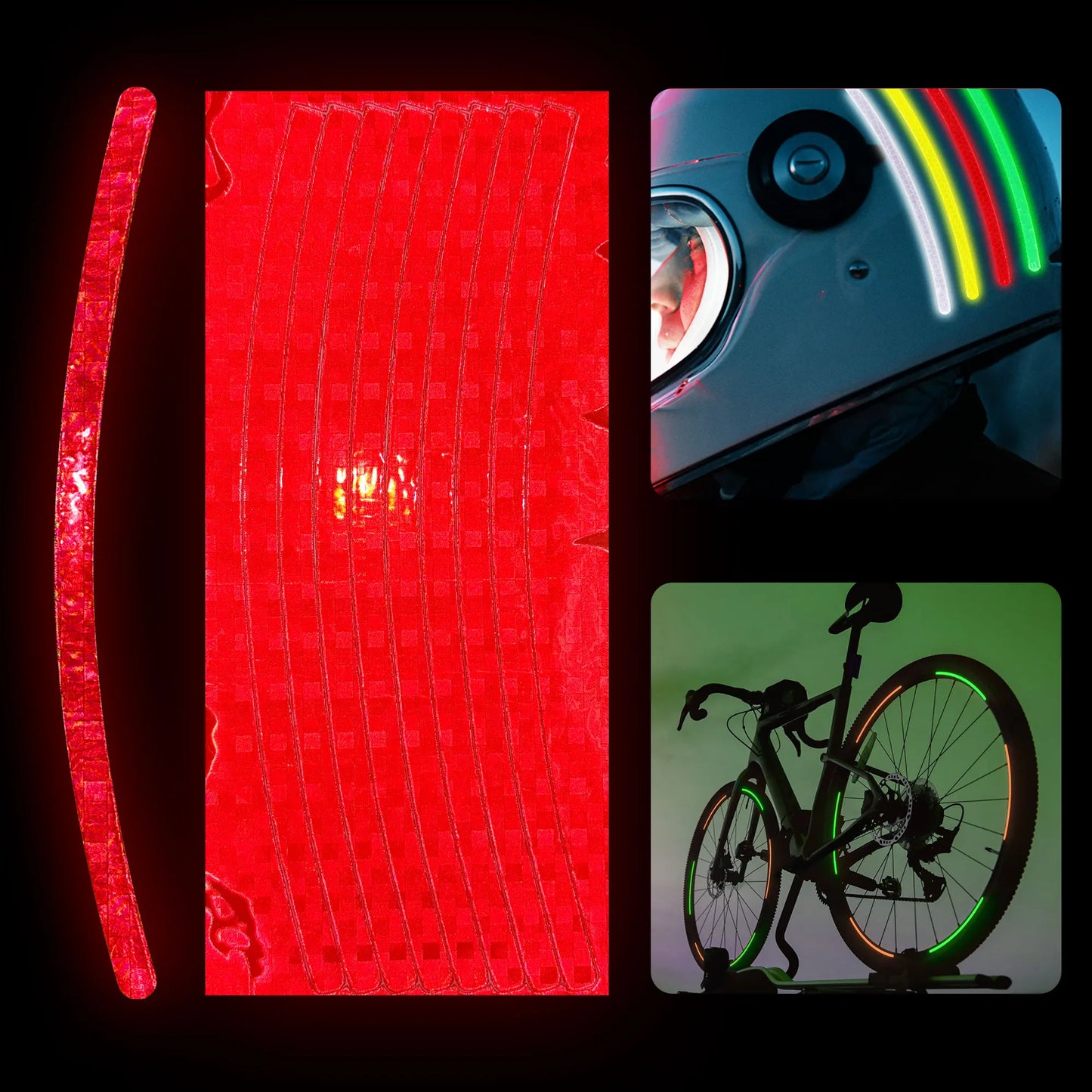 Reflective Stickers Made,Super Reflection, Safety Reflective Tape for Car Trailer Truck Bike Motorcycle Peaceful Pleasures Health and Wellness Red 1PCS