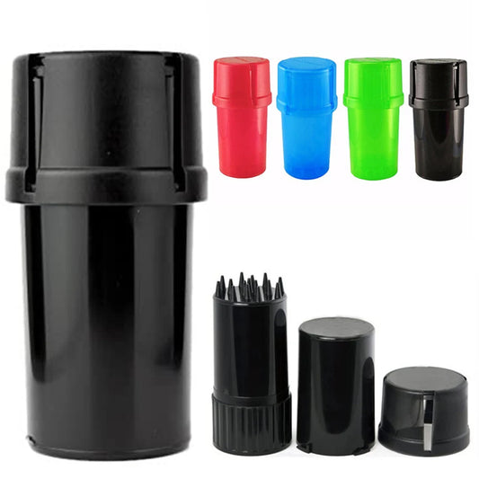 1pcs Plastic Grinder With Storage Box Function 40mm Diameter Tobacco Herb Crusher Smoke Grinders Smoking Accessories Amoladora Peaceful Pleasures Health and Wellness