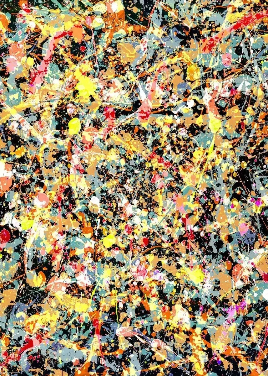 Jackson Pollock Abstract Oil Paintings on Canvas Famous Art Prints for Living Room Wall Decor Modern Art Posters Peaceful Pleasures Health and Wellness