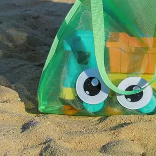Cartoon Mesh Beach Toy Bag – Foldable Large Tote | JETTING Mesh Beach Tote Bag Oasis Select