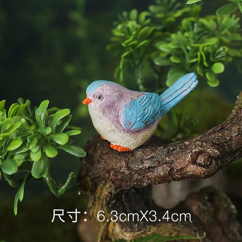 Simulation Wild Birds Animal Toys Cute Mini Parrot Model Figures Miniature Landscape Ornament Household Decoration Gifts лягушки Peaceful Pleasures Health and Wellness 03