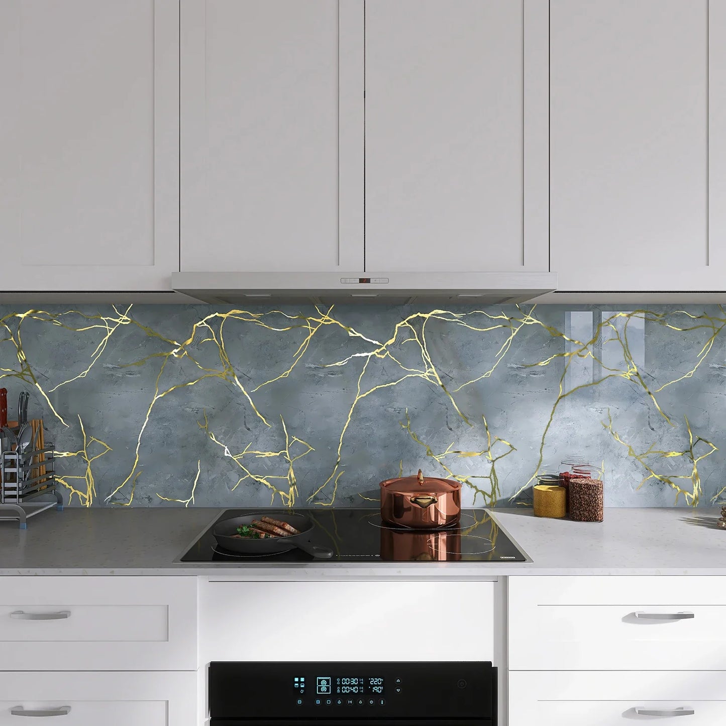 Marble PVC Self-Adhesive Wall Sticker – Oil-Proof & Waterproof