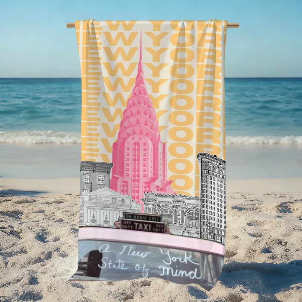 Paris Architecture Quick-Dry Beach Towel | Travel & Pool Towel Quick-Dry Beach Towel Peaceful Pleasures Health and Wellness