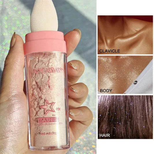 Shimmering Highlighter Powder – Face, Eyes, Lips, Body & Hair Highlighter Powder Peaceful Pleasures Health and Wellness