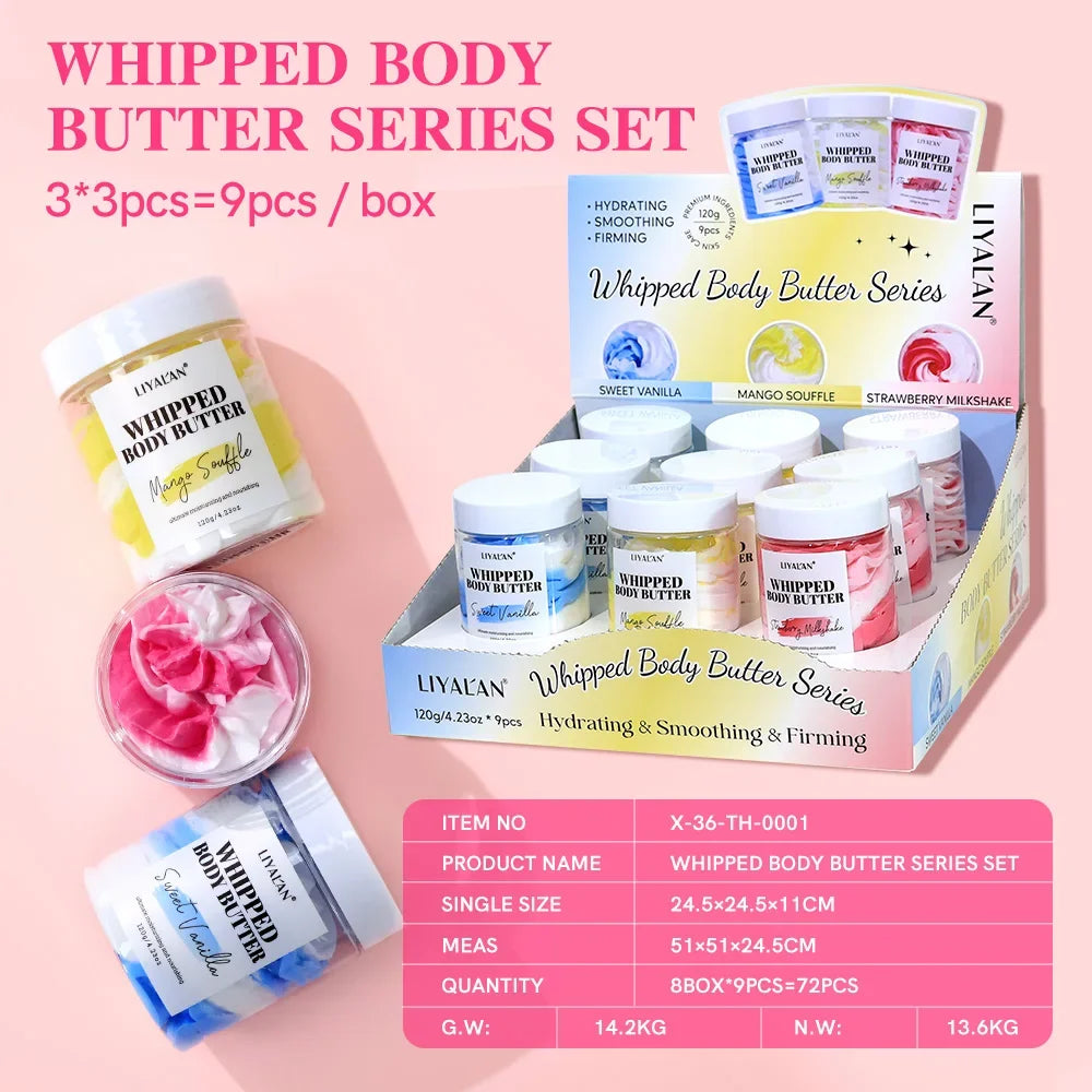 Whipped Body Butter Gift Set – 9pcs Shea & Coconut Peaceful Pleasures Health and Wellness
