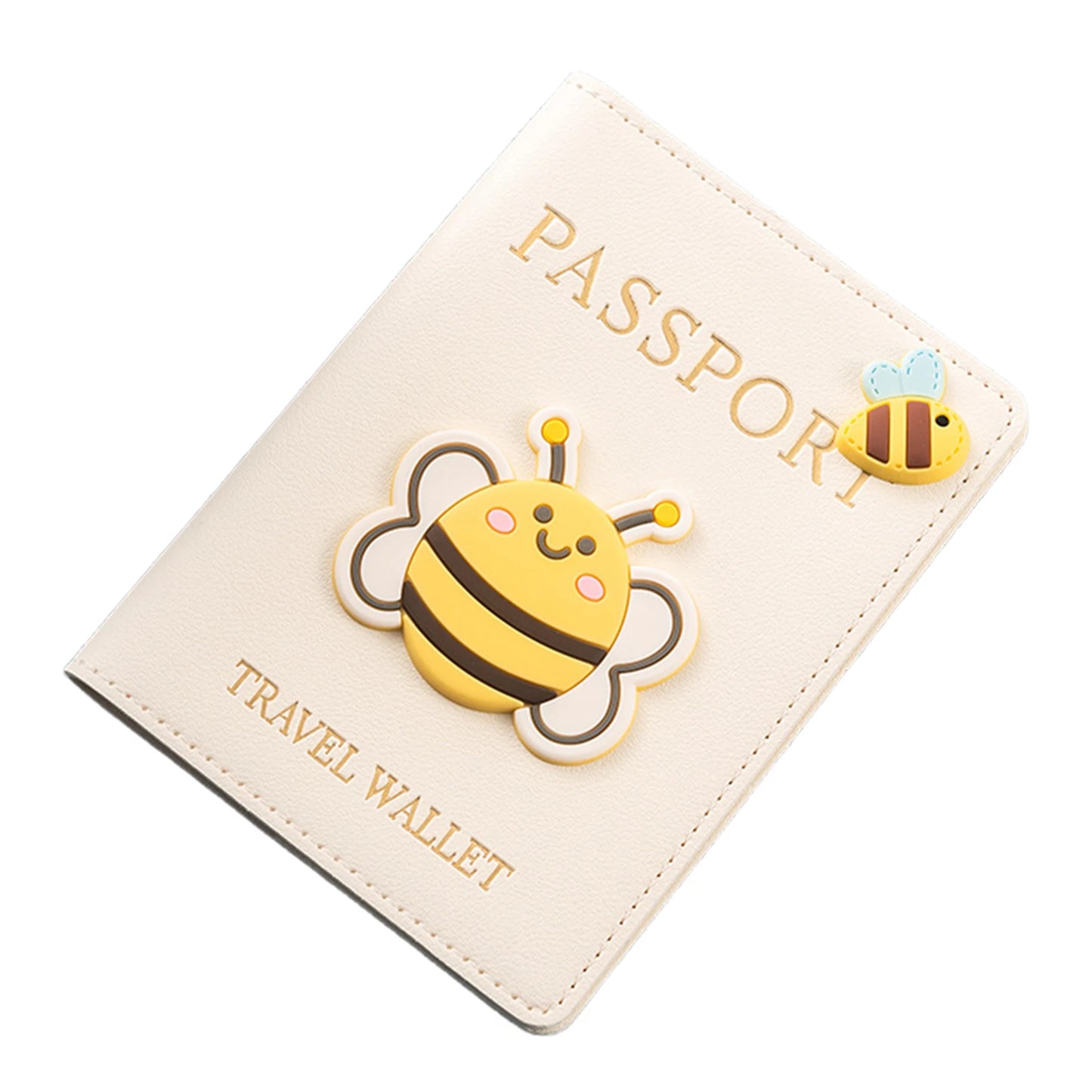 PU Leather Passport Protective Cover,Fashion Travel Document Holder,Cartoon Themed Passport Cover,Versatile Document Organiser Peaceful Pleasures Health and Wellness D