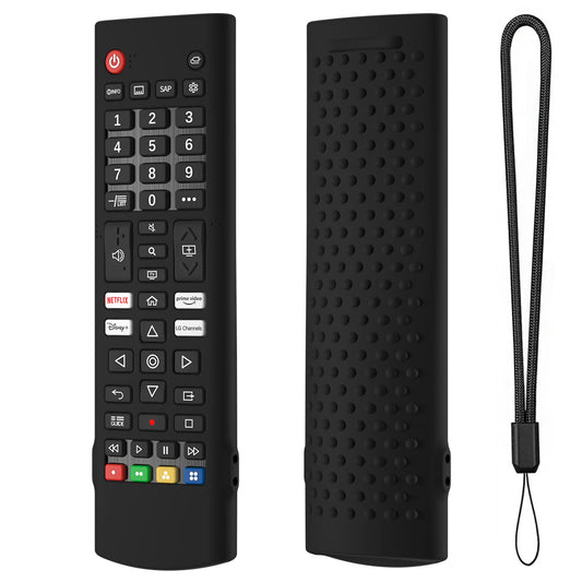 New For LG AKB76040302 LG AKB75375604 Remote Control Case Soft Silicone Protective Cover Compatible Replacement Accessories Peaceful Pleasures Health and Wellness for akb black