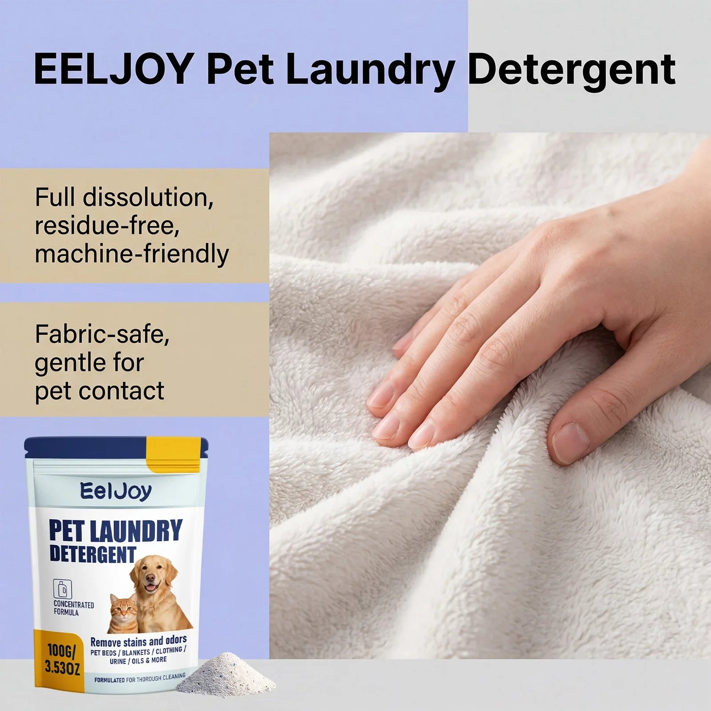 Concentrated Pet Laundry Detergent Powder – Stain & Odor