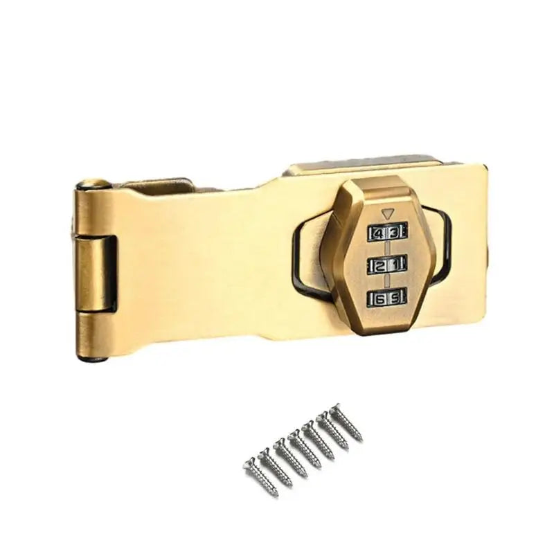 3-Digit Combination Password Lock Security Door Bolt Cabinet Password Lock Drawer Lock Anti-theft Household Cabinet Hardware Peaceful Pleasures Health and Wellness 3inch H