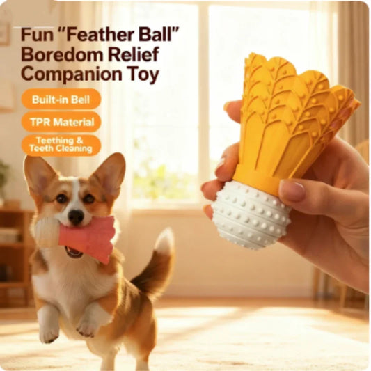Badminton Shape Interactive Dog Chew Toy | Bite-Resistant Dog Chew Toy Peaceful Pleasures Health and Wellness