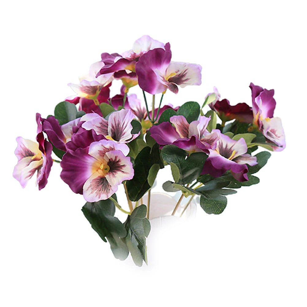 Artificial Pansy Flowers 10 Heads Fake Flower Wedding Party Home