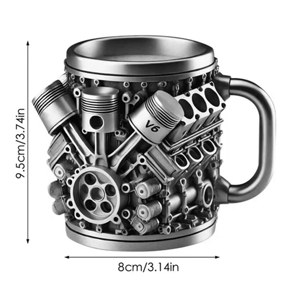 V8 Engine Stainless Steel Insulated Coffee Mug | Car Lover Gift